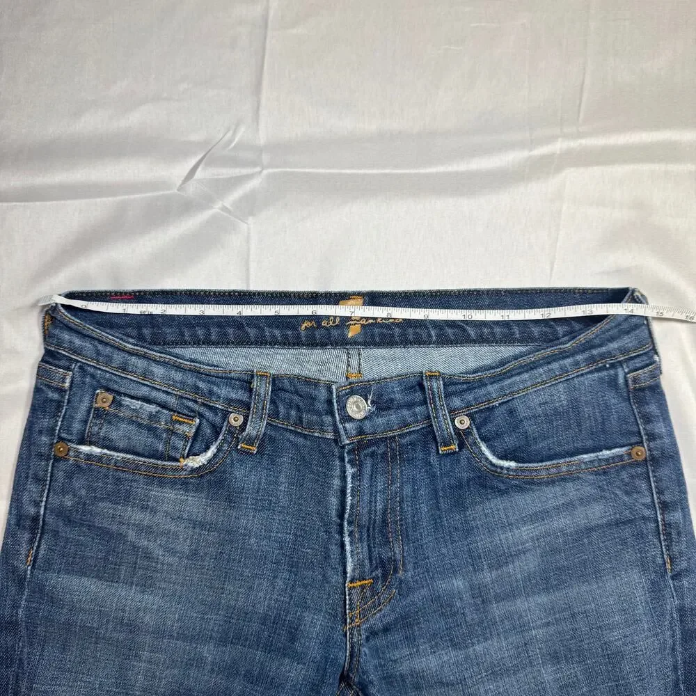 7 For All Mankind Bootcut Jeans Mid Rise Women’s 29 Denim USA Y2K Retro Preppy - Picture 14 of 16
